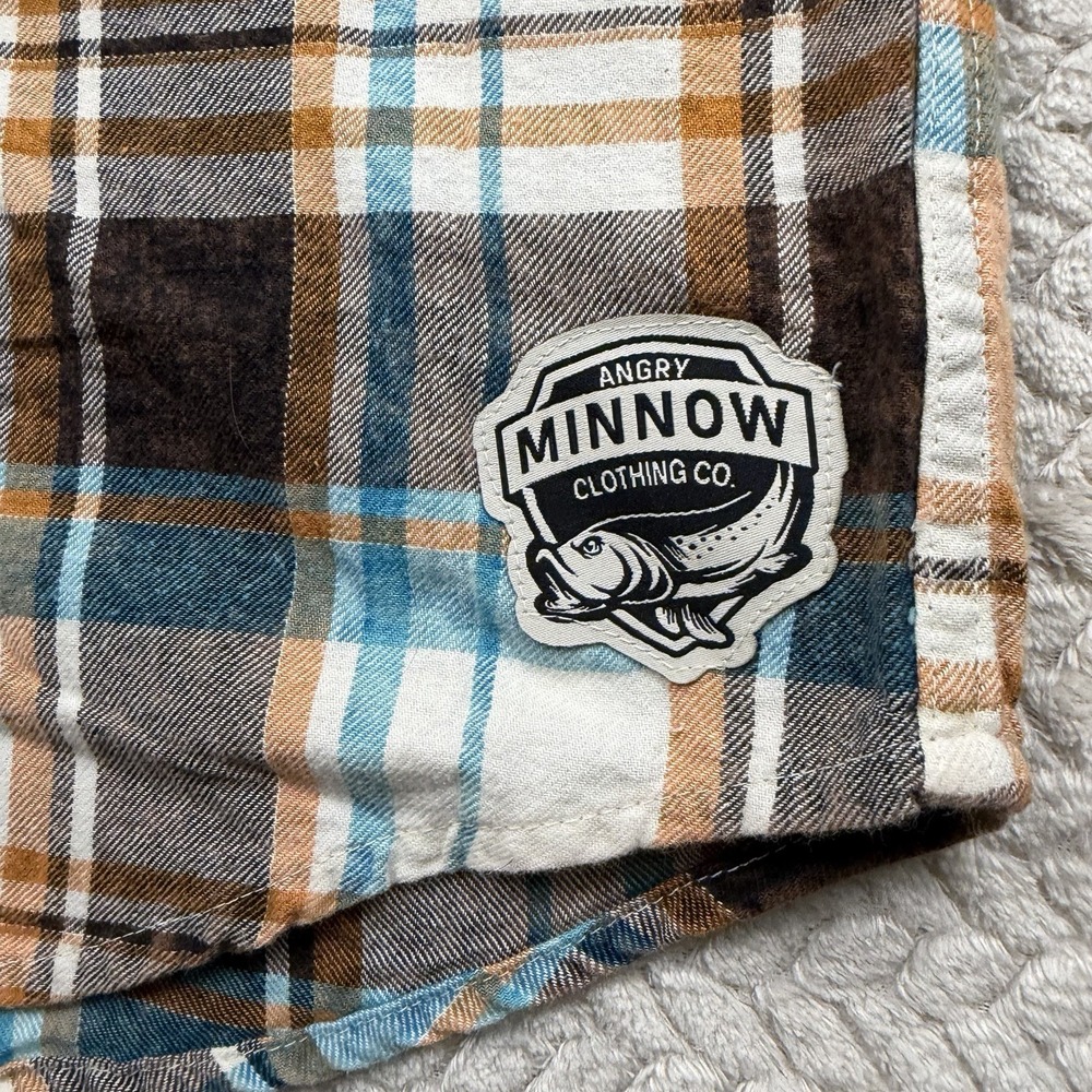 Angry Minnow Clothing Adult XXXL flannel NWT Long Sleeve Up North Cabin - Picture 10 of 14